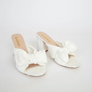 Dorothea Ivory Knotted High Heel Sandal